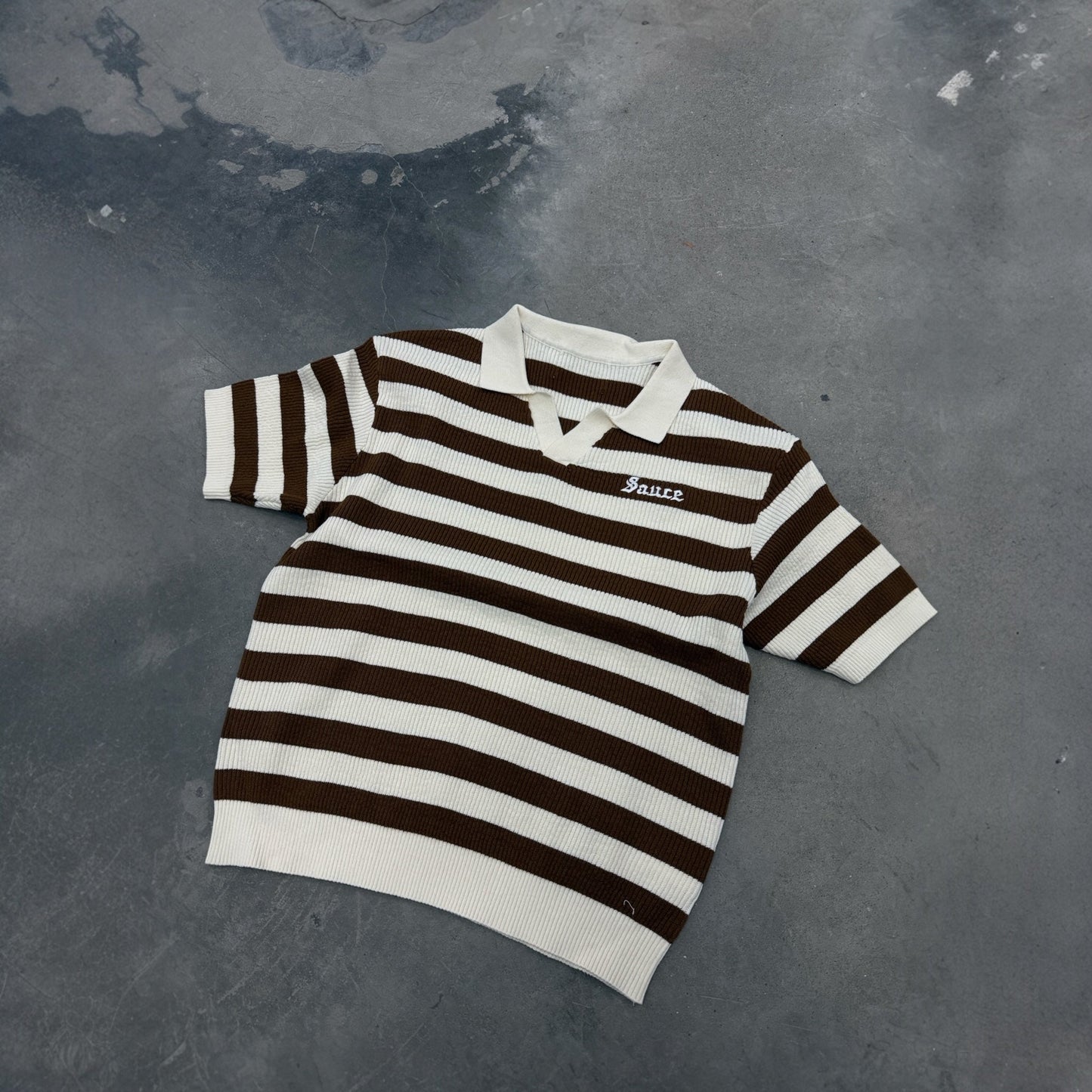 CHOCO STRIPES POLO - sauce.merch212