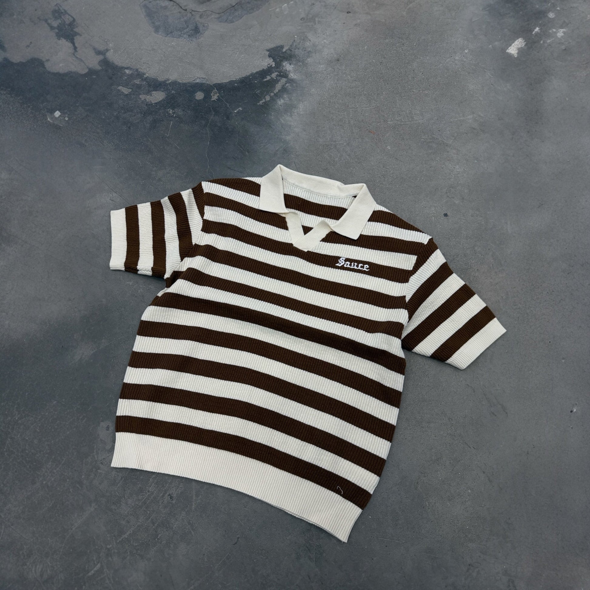 CHOCO STRIPES POLO - sauce.merch212